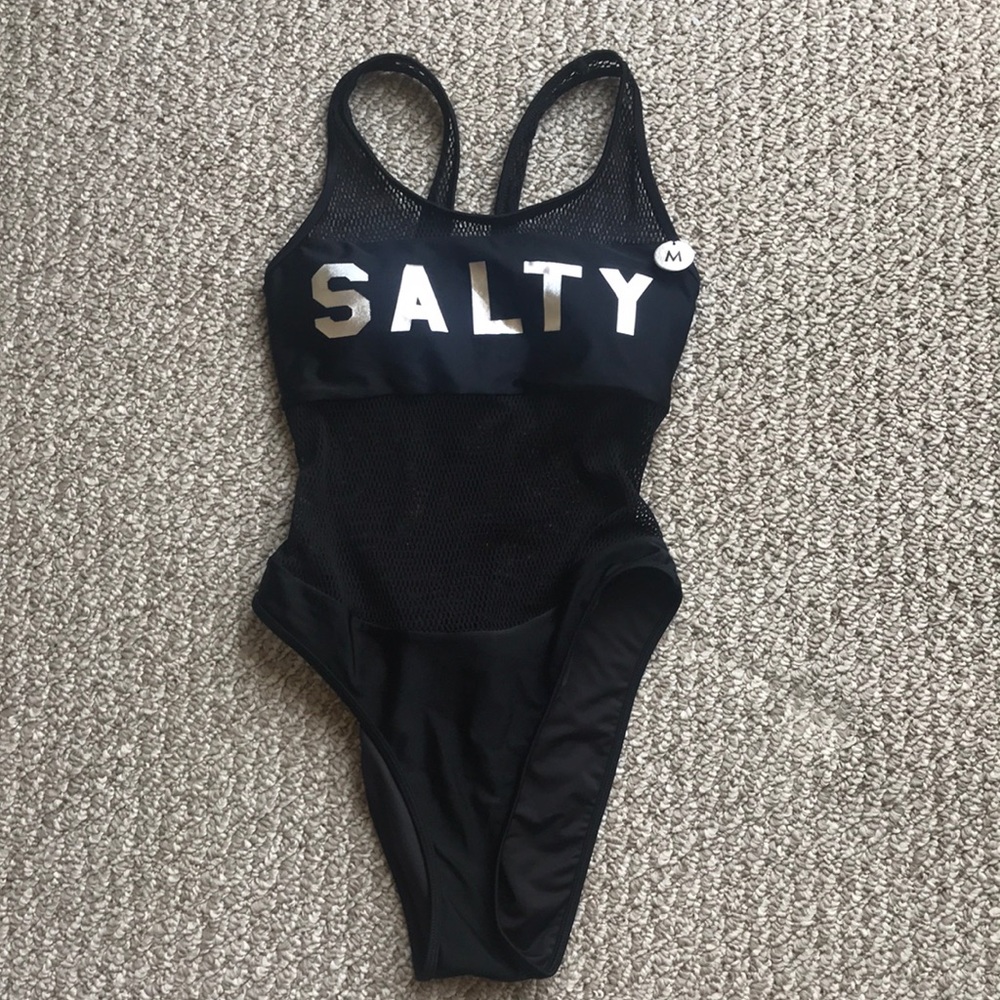 Brand new bathing suit 🩱 with silver salty words